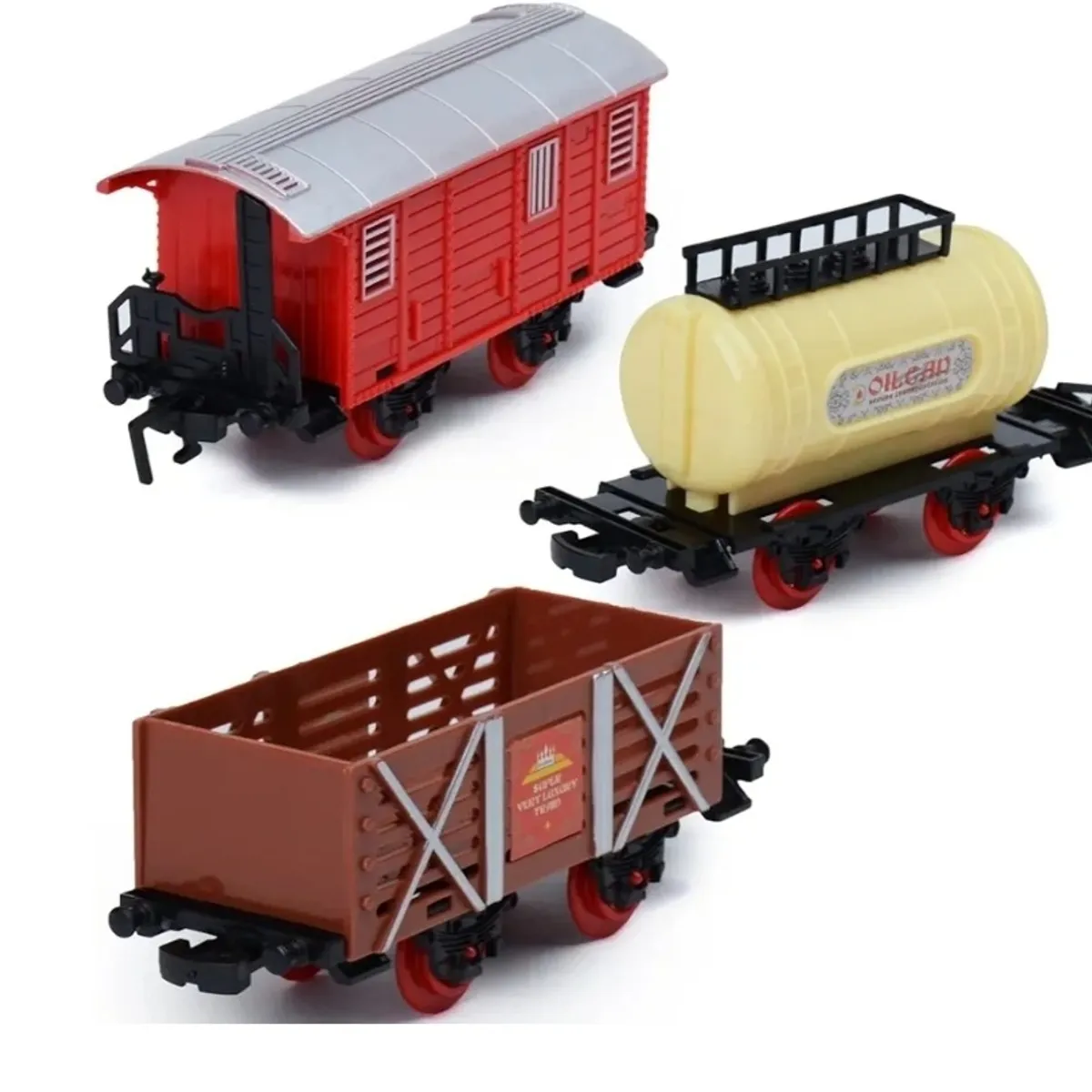 Classic Christmas Train Toys Set with Lights and Sounds, Electric Train Set with Tracks, Locomotive Engine, Cargo Car, Coal Cargo, Passenger Coach