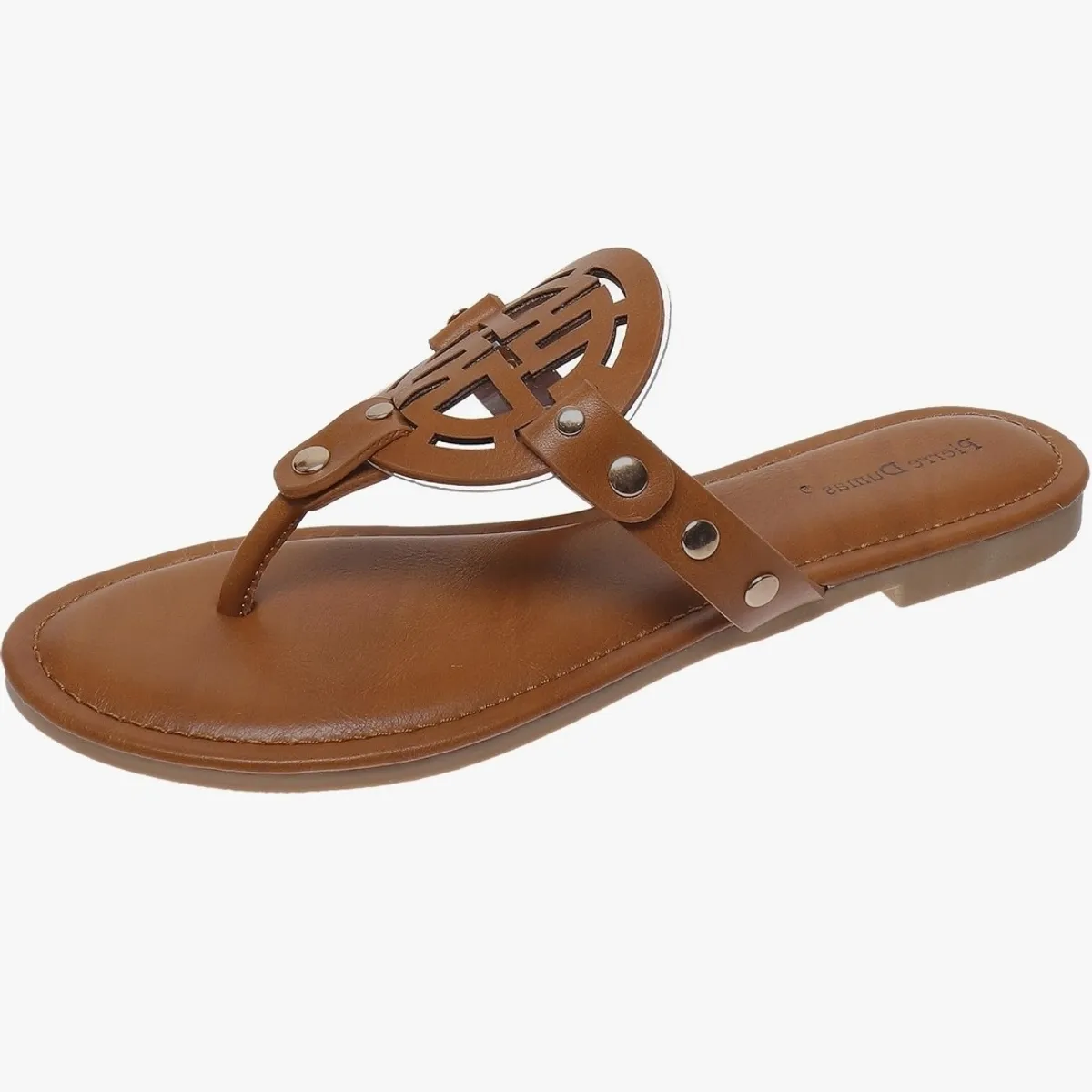 Tommy Hilfiger Women's Litzy Flat Sandals-Size 71/2M, Brown