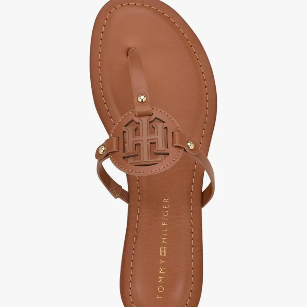 Tommy Hilfiger Women's Litzy Flat Sandals-Size 71/2M, Brown