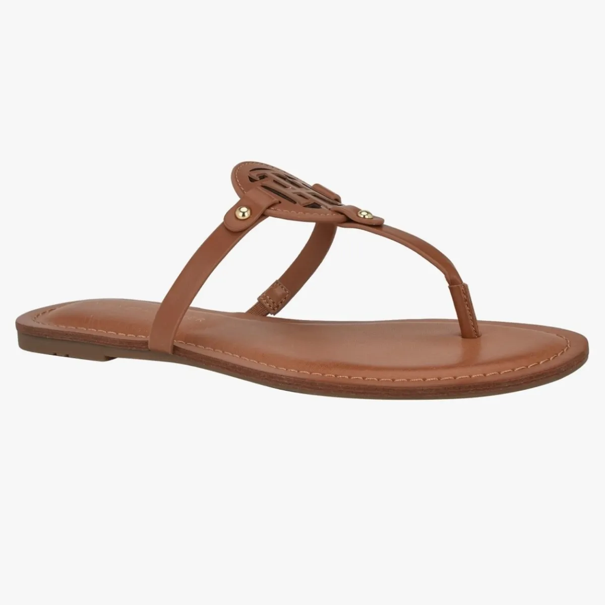Tommy Hilfiger Women's Litzy Flat Sandals-Size 71/2M, Brown