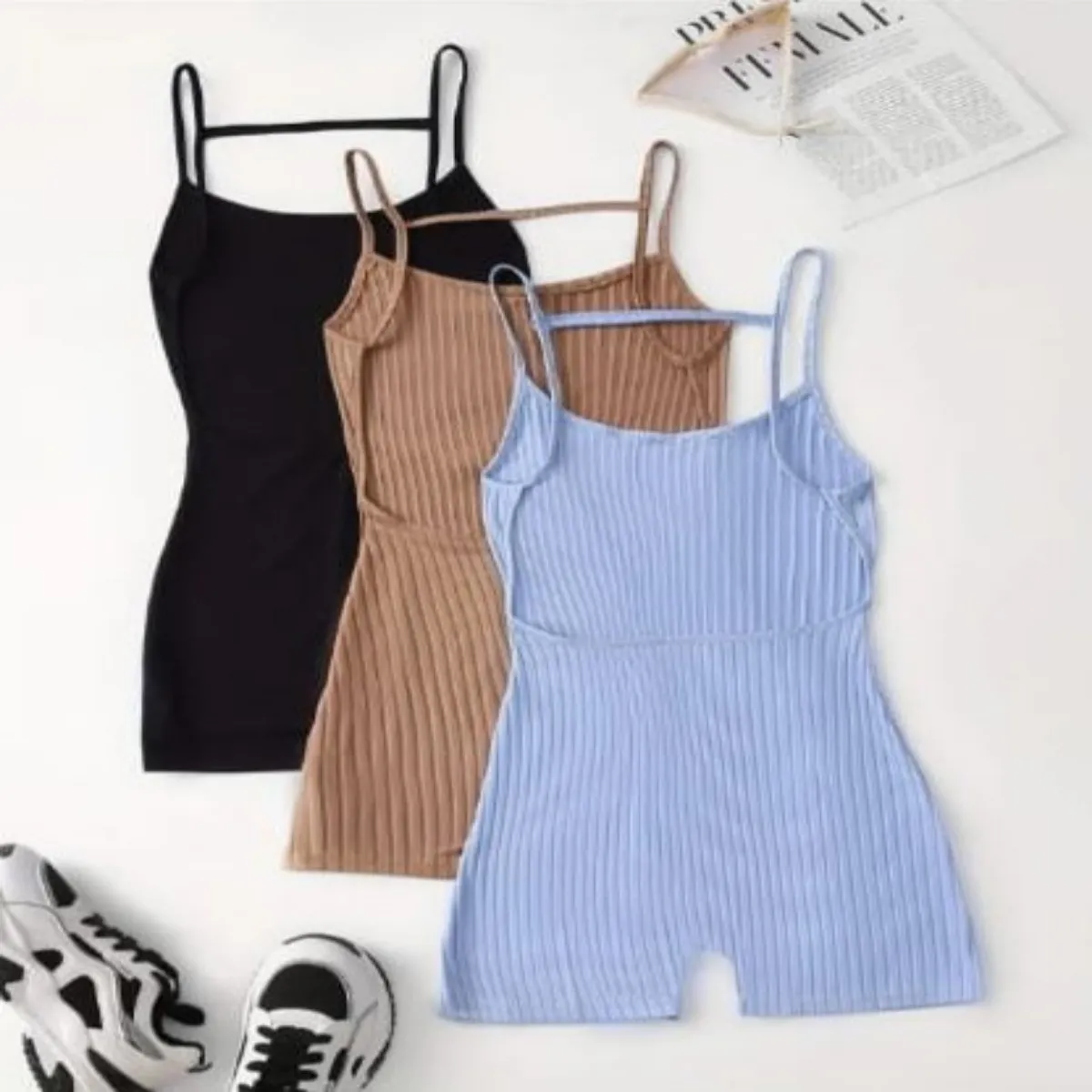 Women's Multi-Colored Open Back Rompers  -Size S
