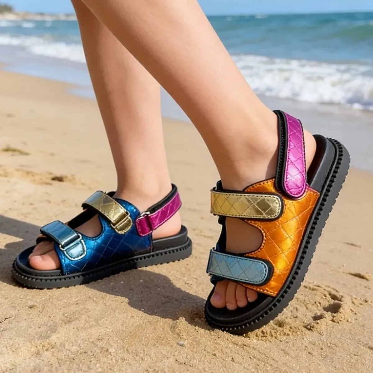 Women'S Colorful Platform Shoes - Size 8