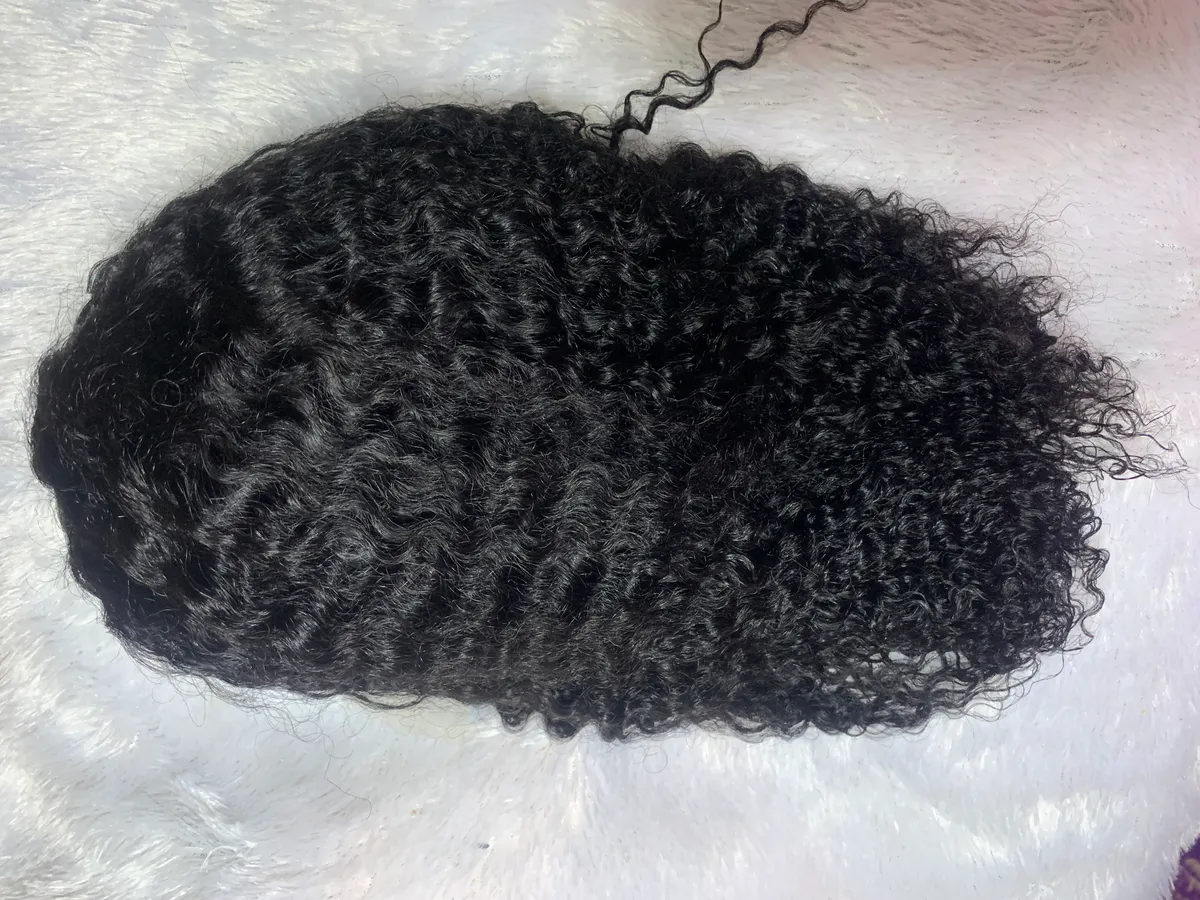 18” Kinky curly 13*4 lace front 100% human hair