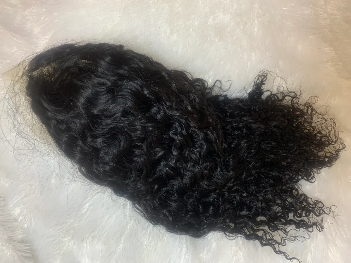 18” Kinky curly 13*4 lace front 100% human hair