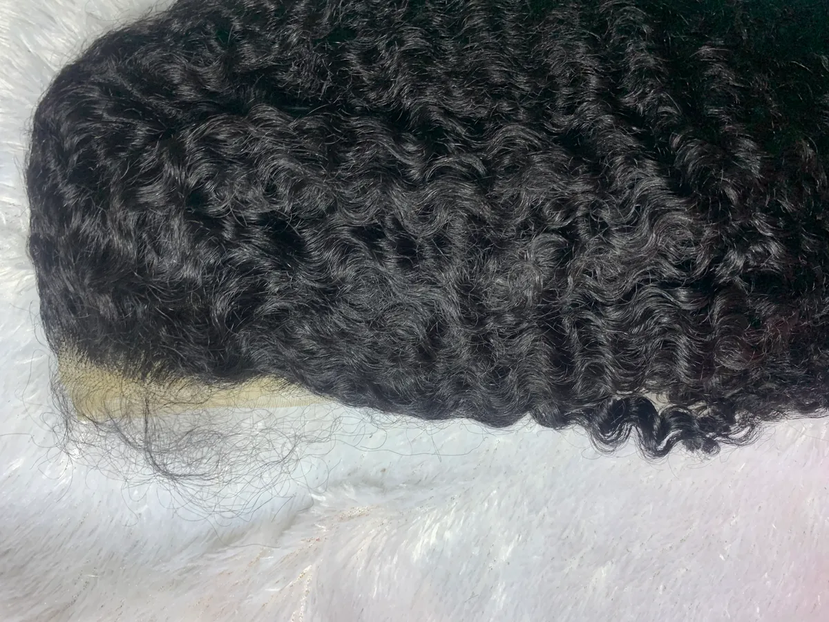 18” Kinky curly 13*4 lace front 100% human hair