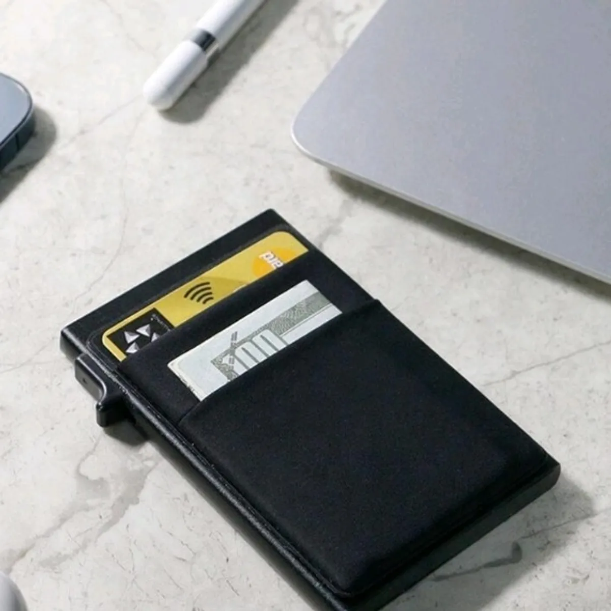 1Black Anti-Theft Card Case Wallet