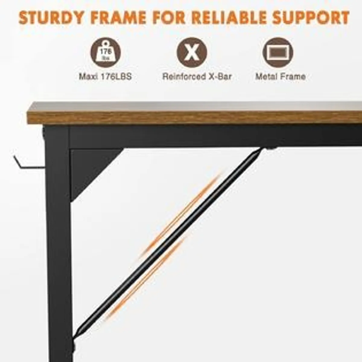 Sweetcrispy Computer Office Desk 55 Inch