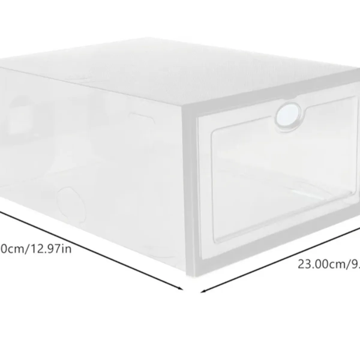 10Pcs White Stackable Foldable Shoe Drawer Storage for Case