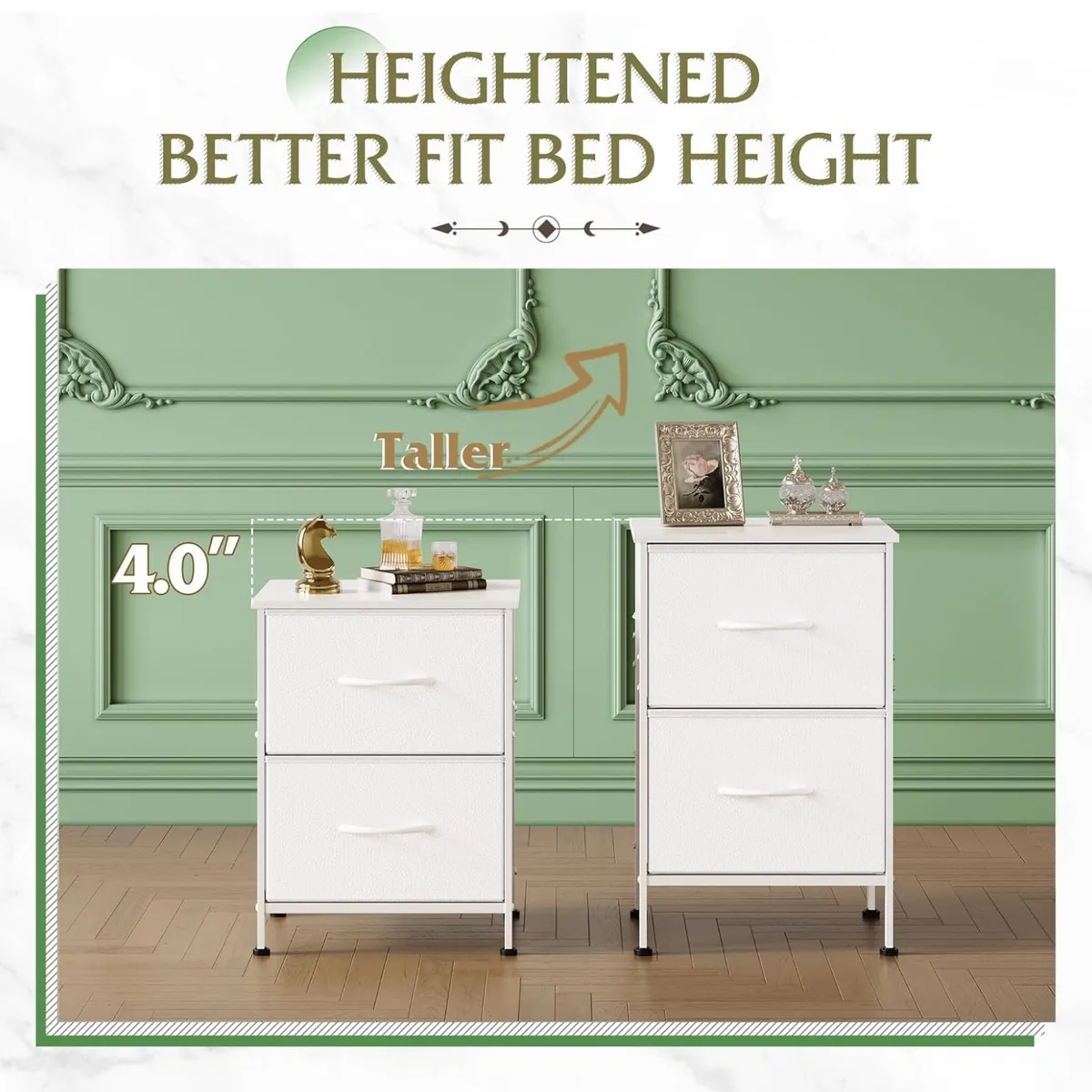 WLIVE White Night Stand,