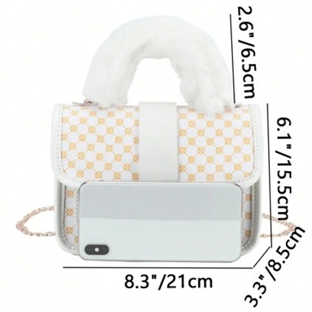 Trendy Print Women Tote Plush Crossbody Shoulder Bag