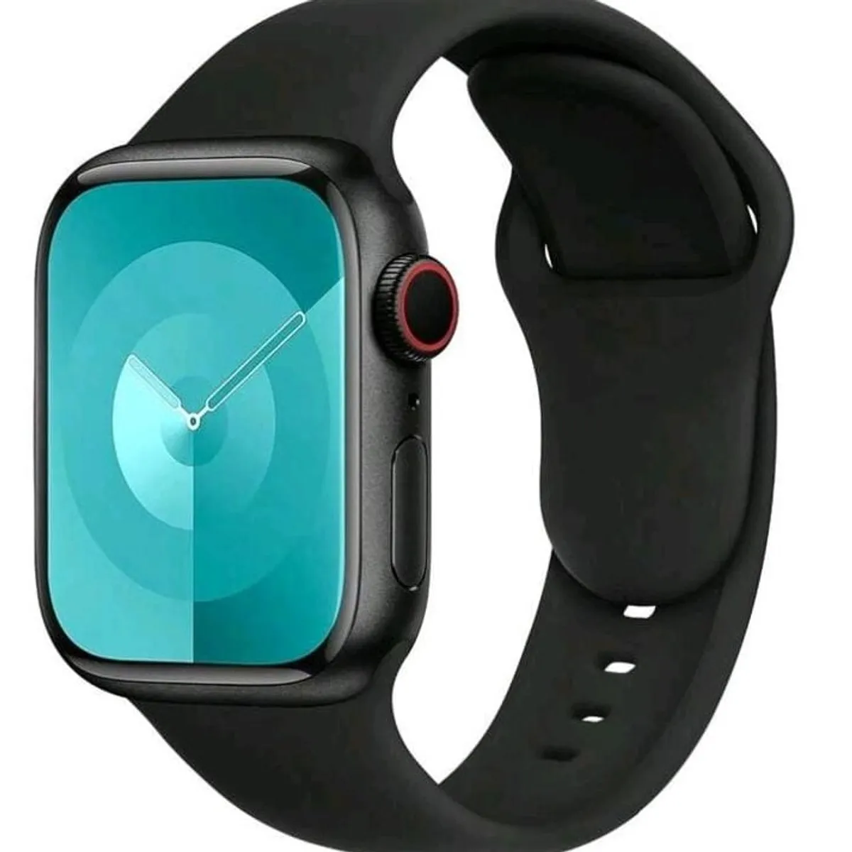 Black Silicone Strap Band For Apple Watch Bands Women And Men