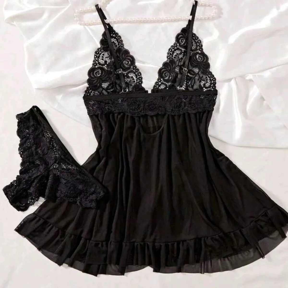 Seducive Lace Sexy Lingerie Nightdress And Panties Pajamas Sets Erotic Sleepwear - Size 4XL | 7Krave Marketplace Seducive Lace Sexy Lingerie Nightdress And Panties Pajamas Sets Erotic Sleepwear - Size 4XL | 7Krave Marketplace