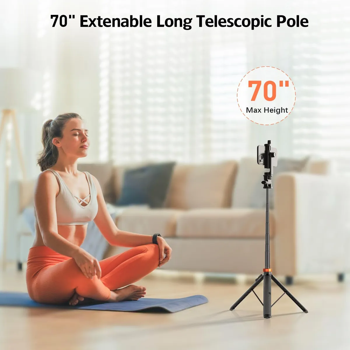 Kingjoy M080 70-Inch Extendable Selfie Stick Tripod