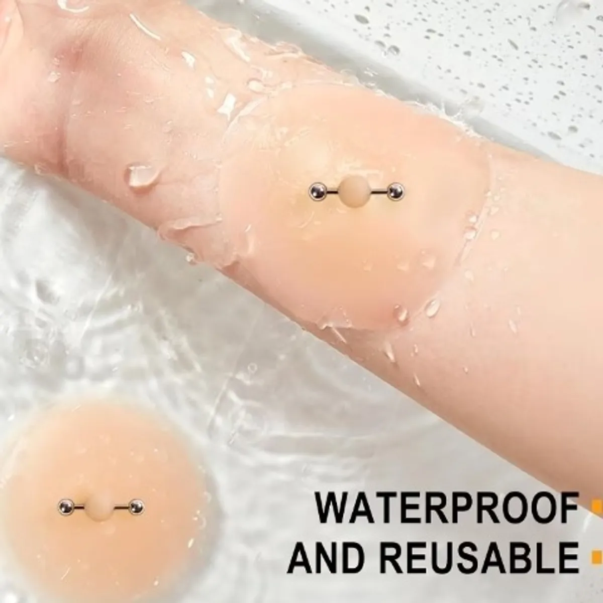 1 Pair Ultra Thin Silicone Nipple Covers with Piercings