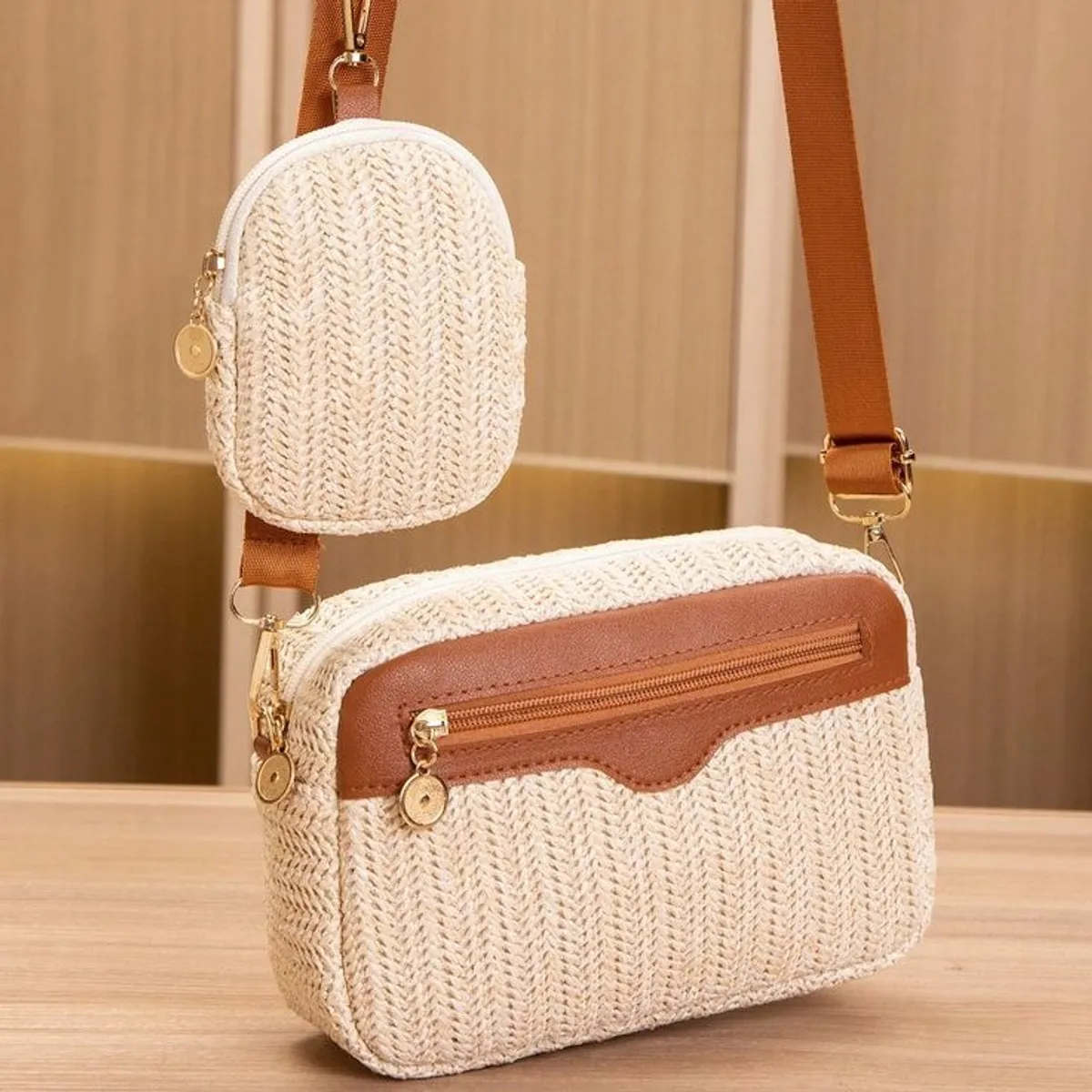Women 2Pc Versatile Crossbody Large Capacity Bag