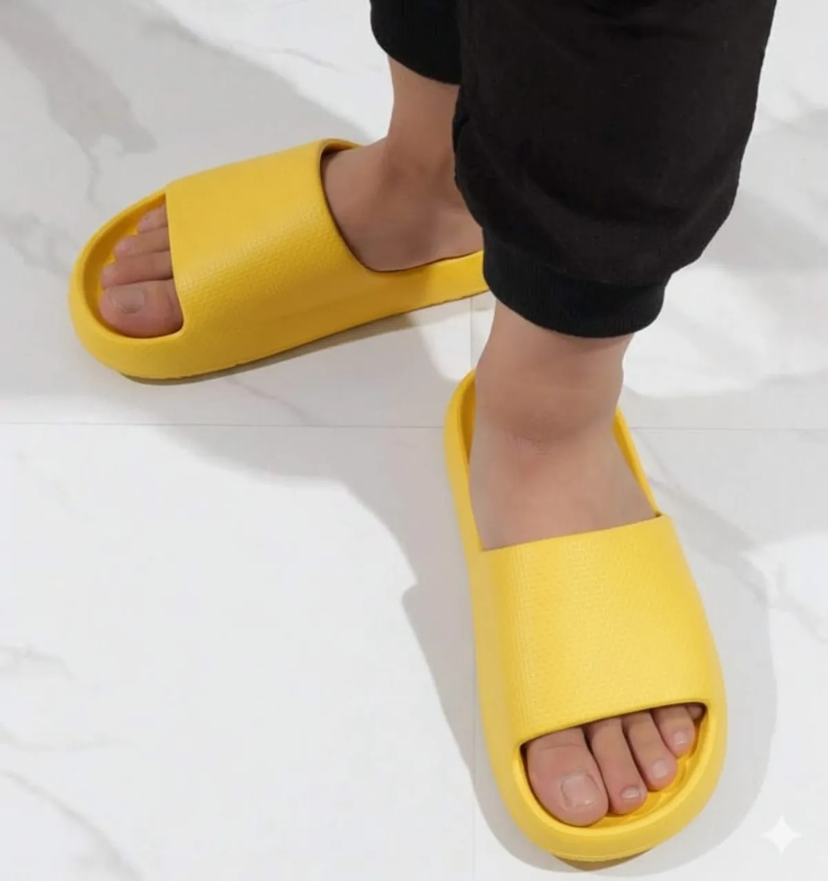 Men's Cool Slides , Yellow 38-39