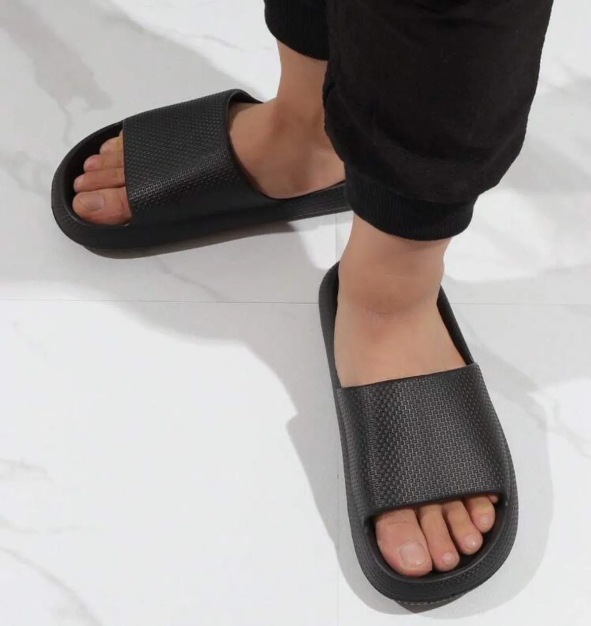 Men's Cool Slides, Black 44-45