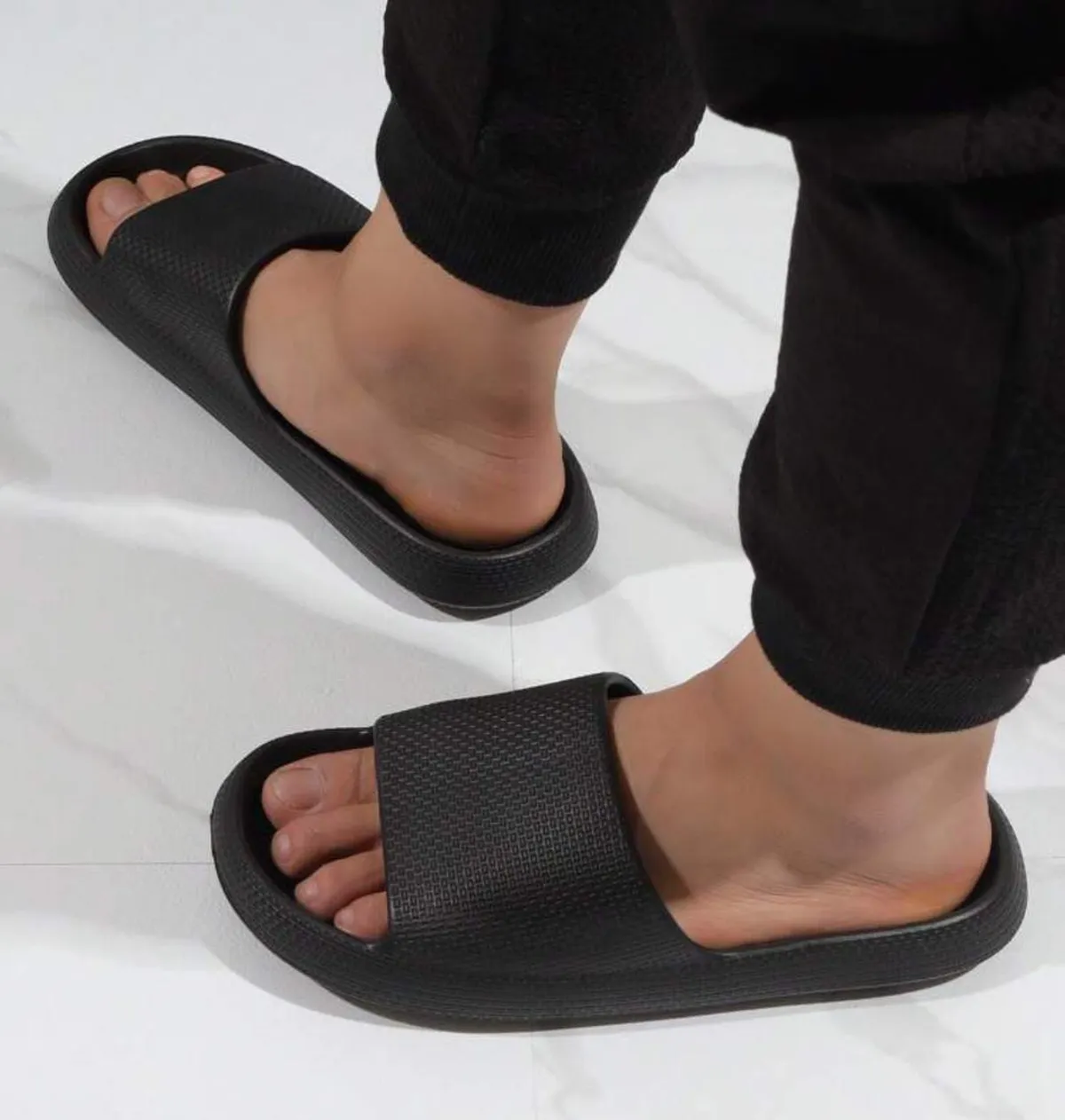 Men's Cool Slides, Black 44-45
