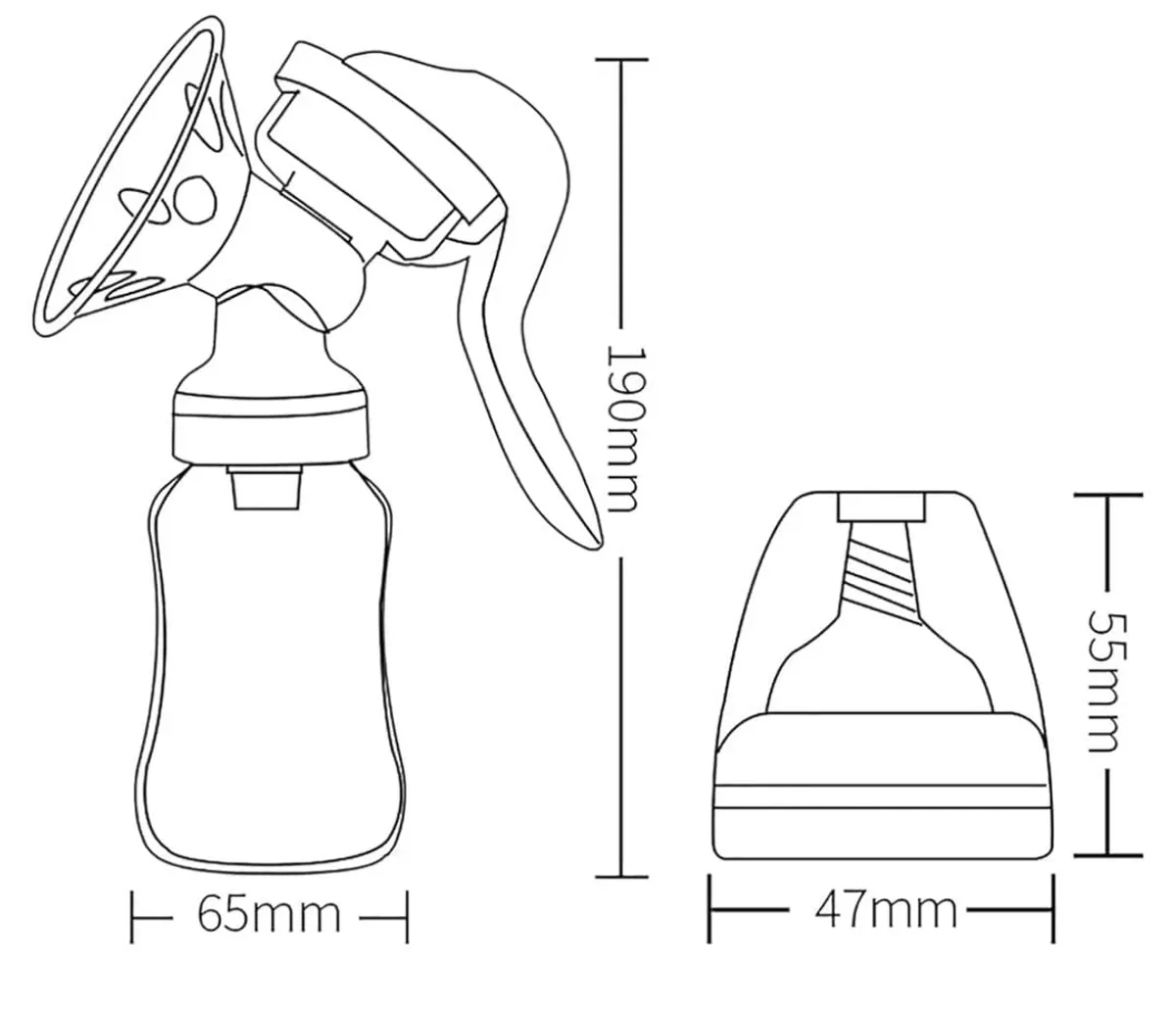 Manual Breast Pump, White