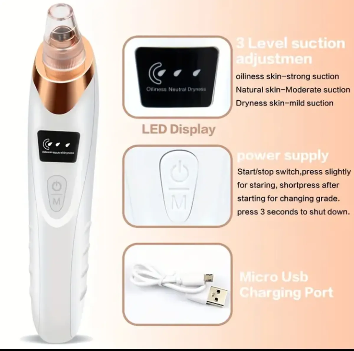 Blackhead vacuum remover