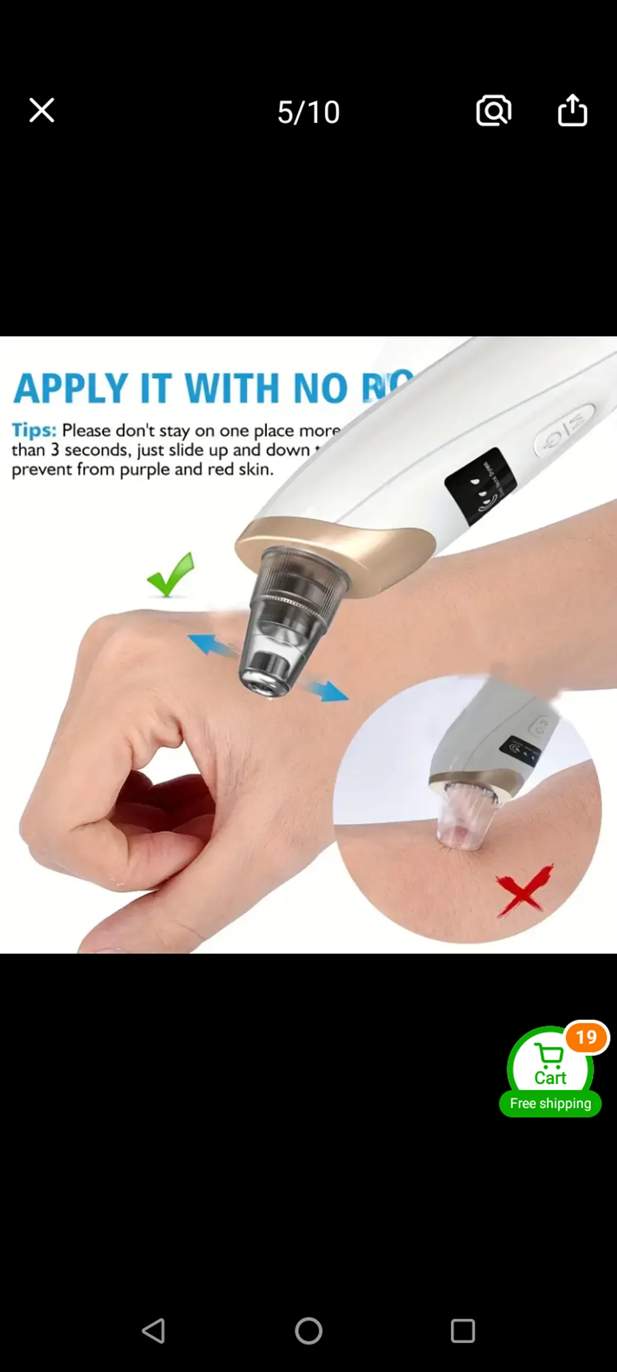 Blackhead vacuum remover