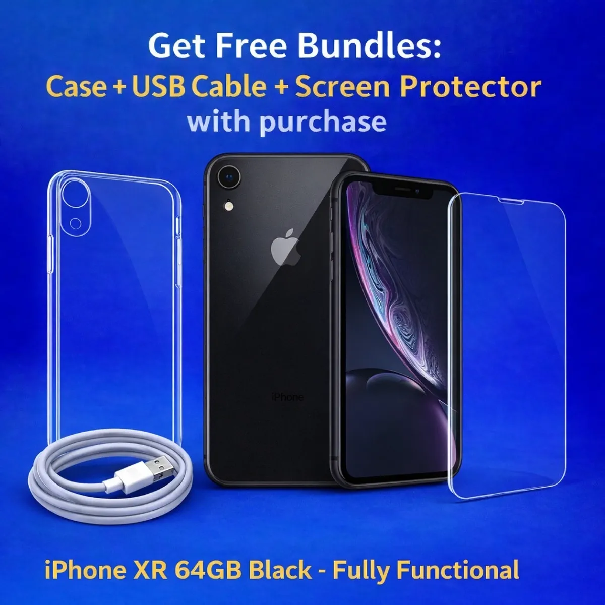 iPhone XR 64GB (Fully Unlocked), Black