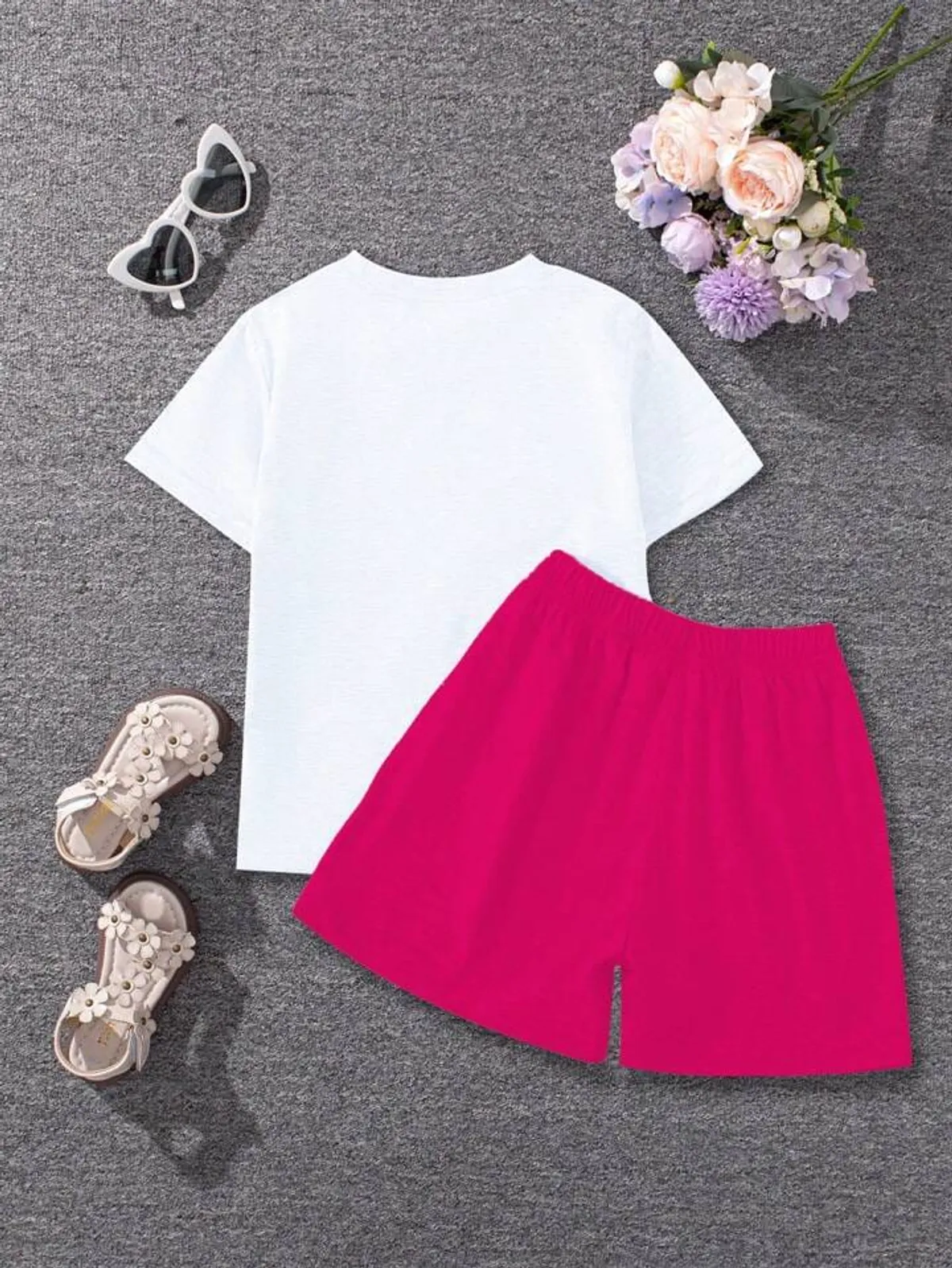 2Pcs Baby Girl lovely Cartoon Shorts Set - Size 9-12 Months