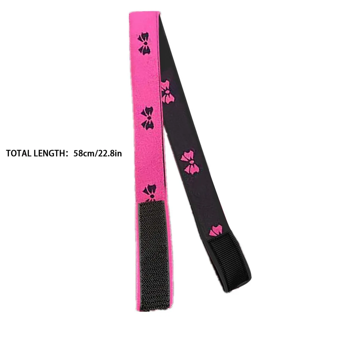 Pink And Black Fixing Strap Silver Wig Edge Adjustment Slip Headband