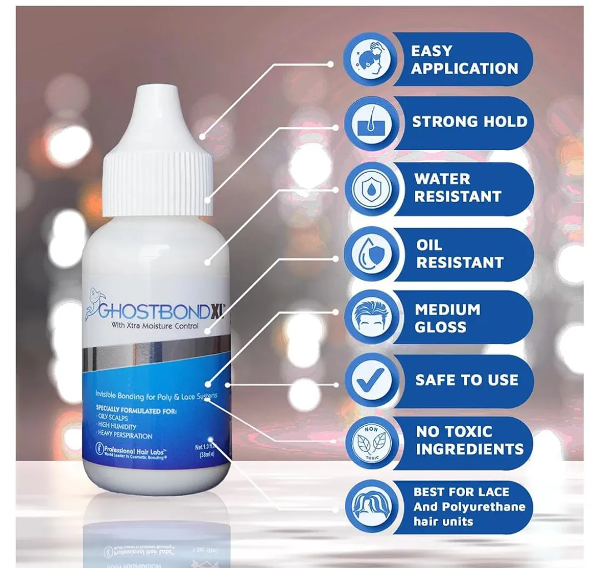 Ghost Bond XL Hair Replacement Adhesive - 1.3oz - Invisible Bonding Glue
