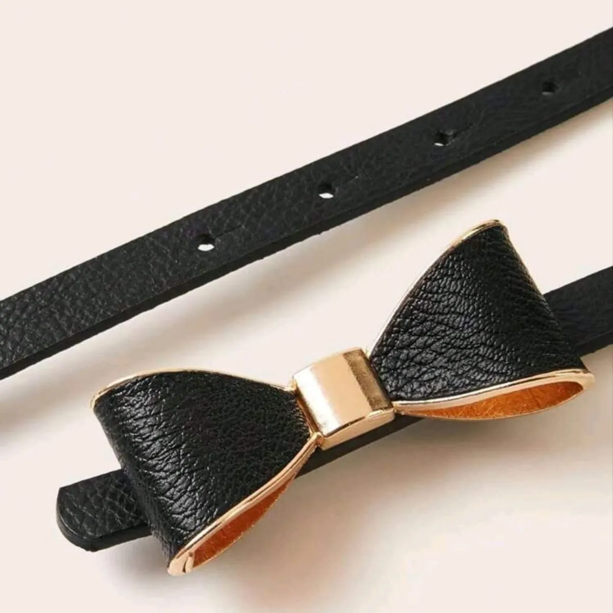 Cute Bow Tie Decor Skinny Belt Valentine's Day