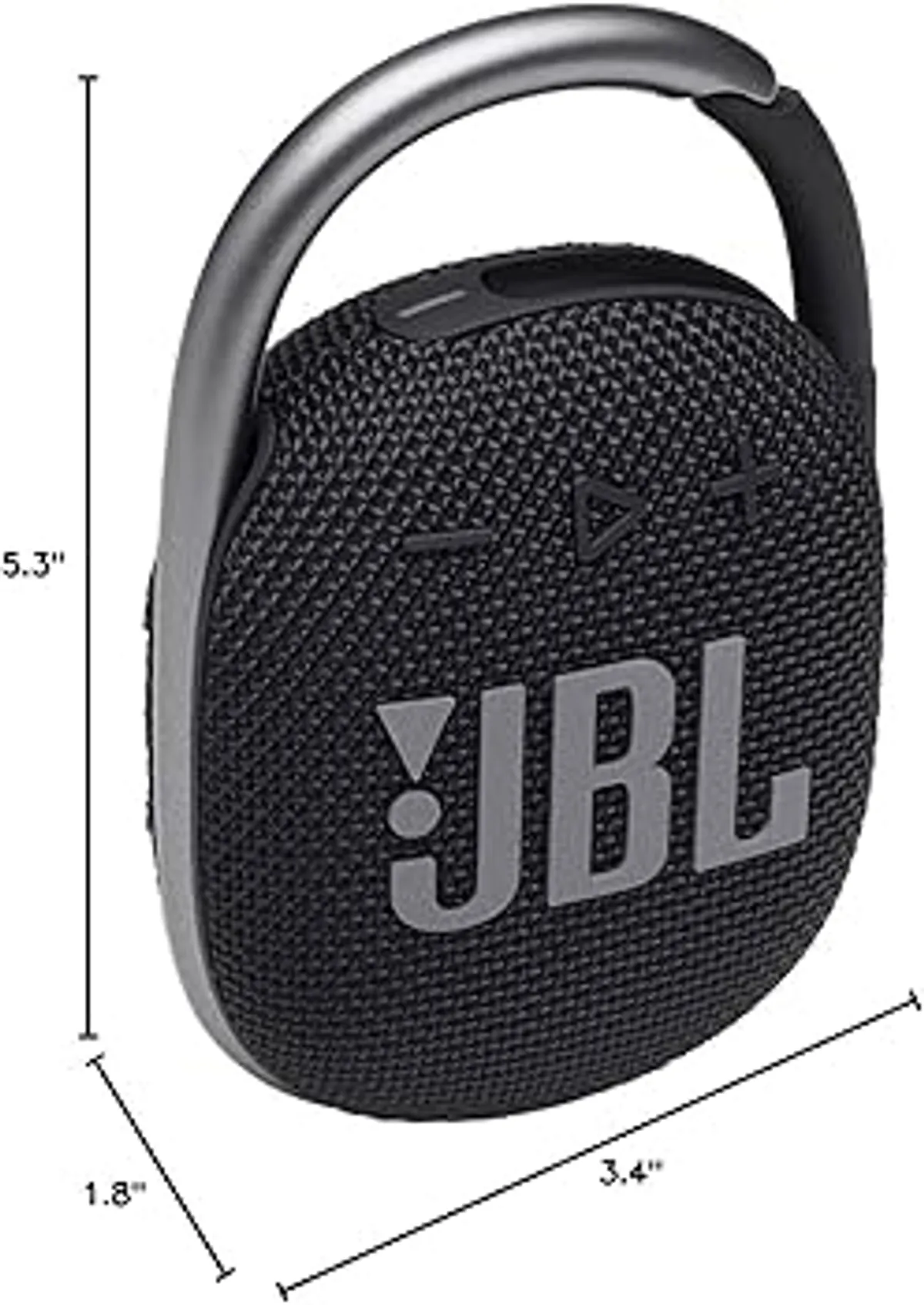 JBL Clip 4 - Premium Sound Portable Mini Bluetooth Speaker,IP67 waterproof and dustproof, 10 hours playtime (Grey)