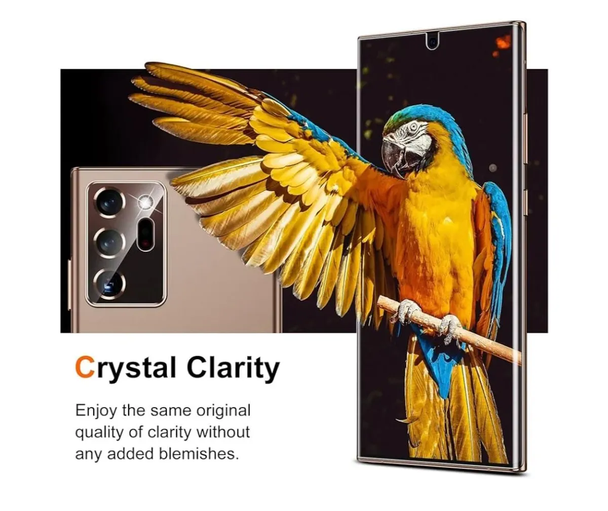 2 Pack Compatible Tempered Glass Compatible With Samsung Galaxy Note 20 Ultra
