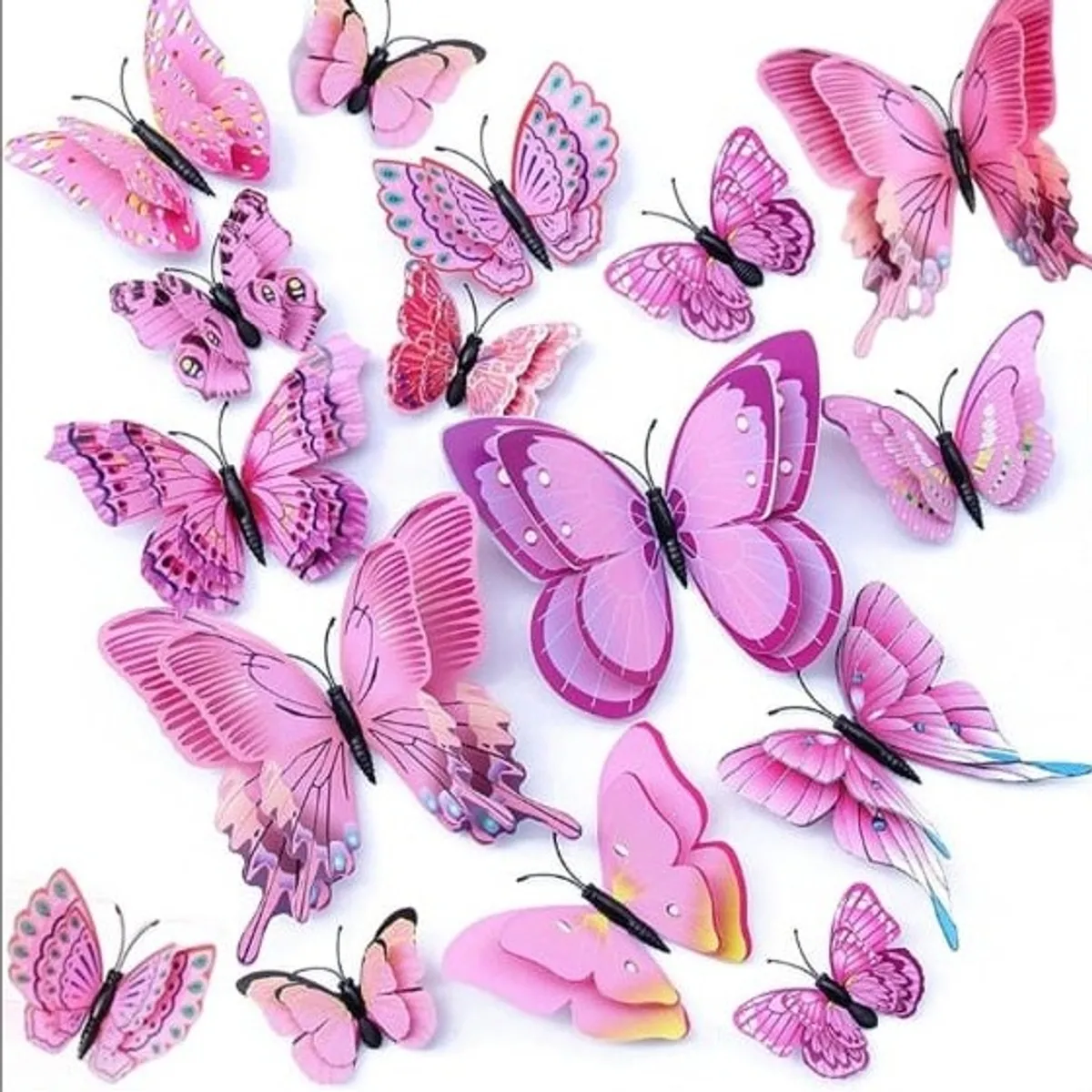 12Pcs 3D Butterfly Sticker Art Wall Mural Door Decals Home Decor