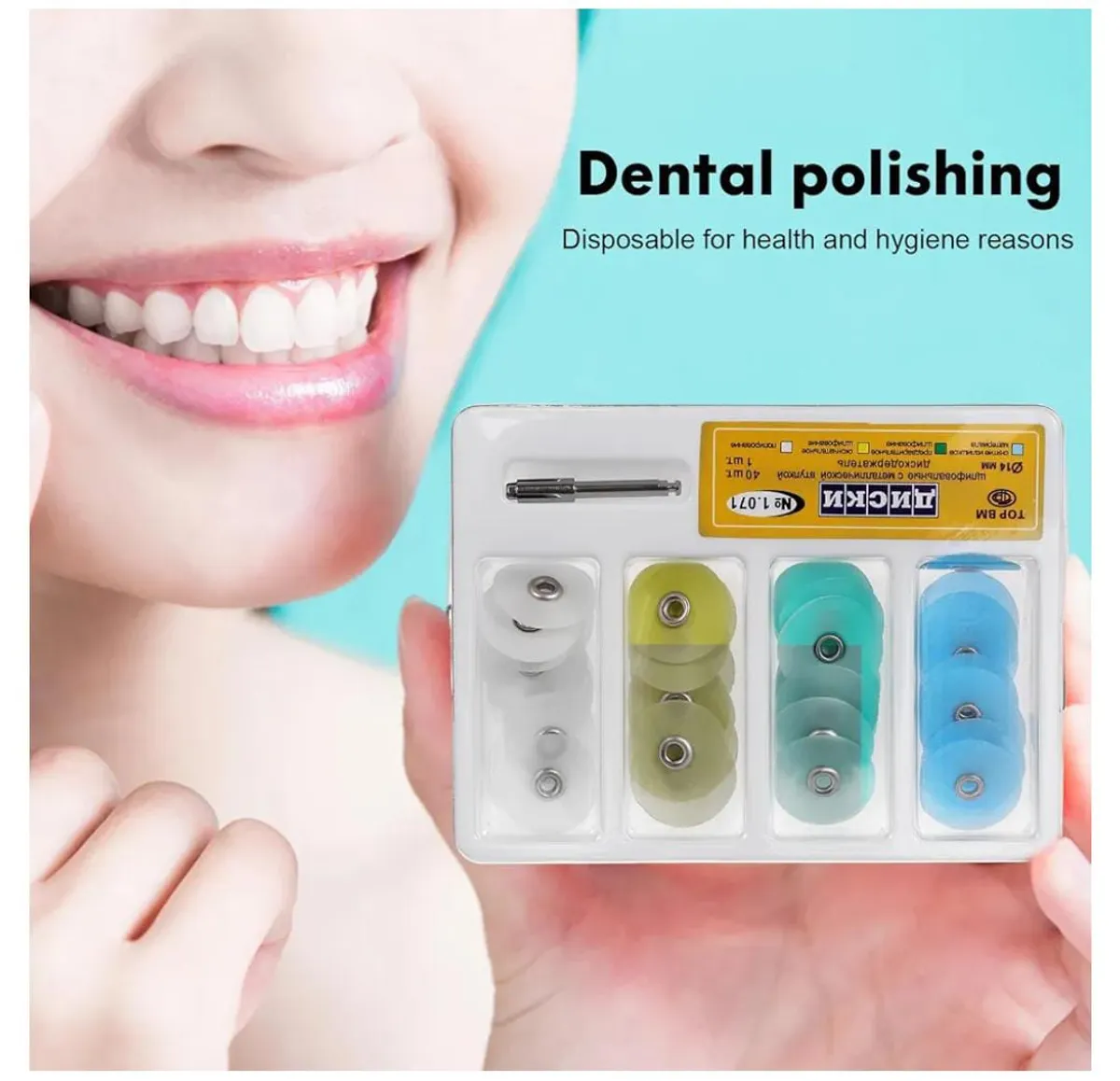 80Pcs Supplies Polishing Discs Assorted Kit Tool Dental Polisher Material Tools Polish With Stem Mandrel Accessories