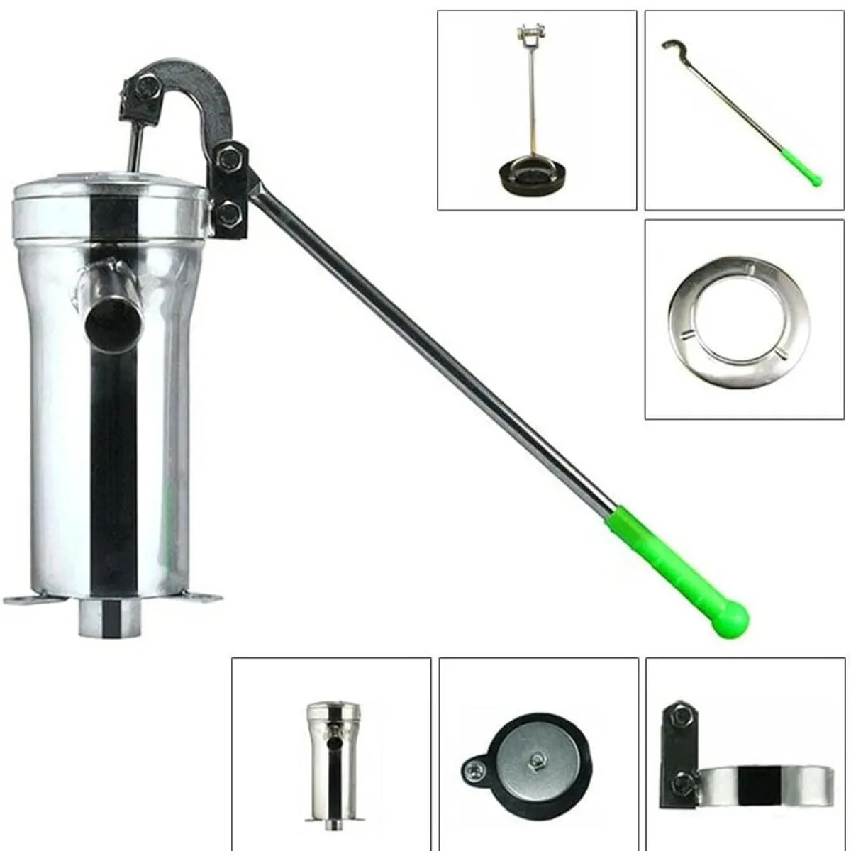 Well Pump, Stainless Steel Deep Well Hand Pump Water Suction, 10m Suction Depth For Home Garden Yard