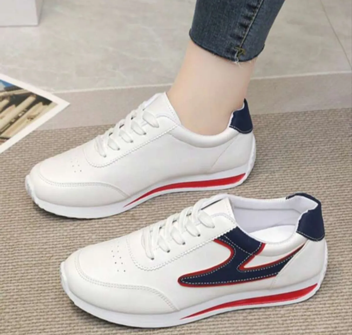 Women's New Sports And Leisure Shoes, German Training Shoes, White Shoes -Size 40