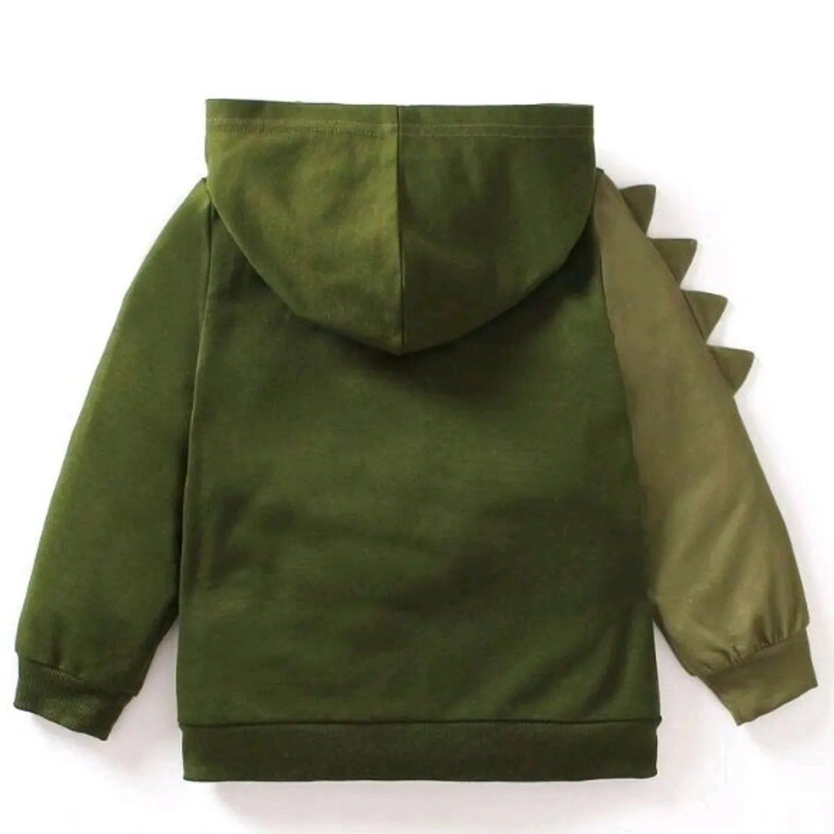 Boy Dinosaur Printed Zip-Up Sports Hooded Sweatshirt-Size 6-9Y
