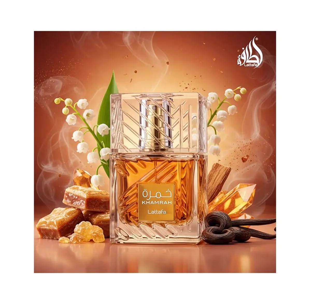 Lattafa Khamrah - Vanilla, Warm Spicy, Amber, Cinnamon (3.40 Oz)