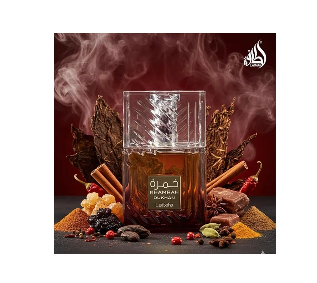Lattafa Khamrah Dukhan for Unisex Eau de Parfum Spray, 3.4 Ounce / 100 ml