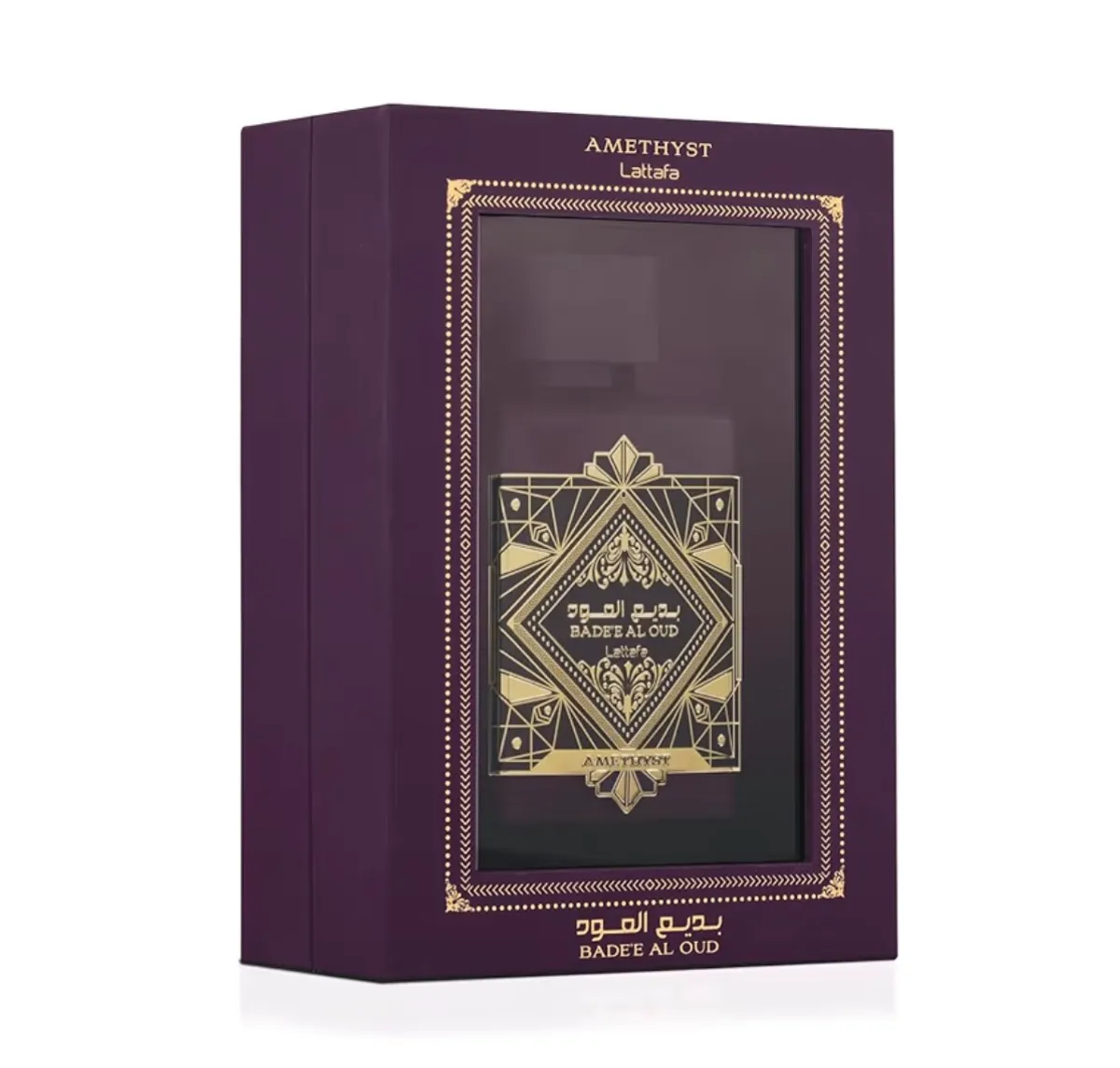 Lattafa Bade'e Al Oud Amethyst for Unisex Eau de Parfum Spray, 3.4 Ounce / 100 Ml