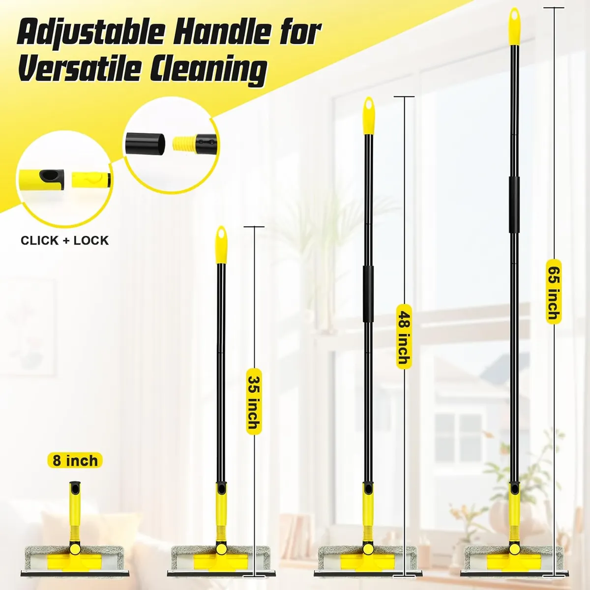 Professional Squeegee for Window Cleaning Tool Kit with Scrubber