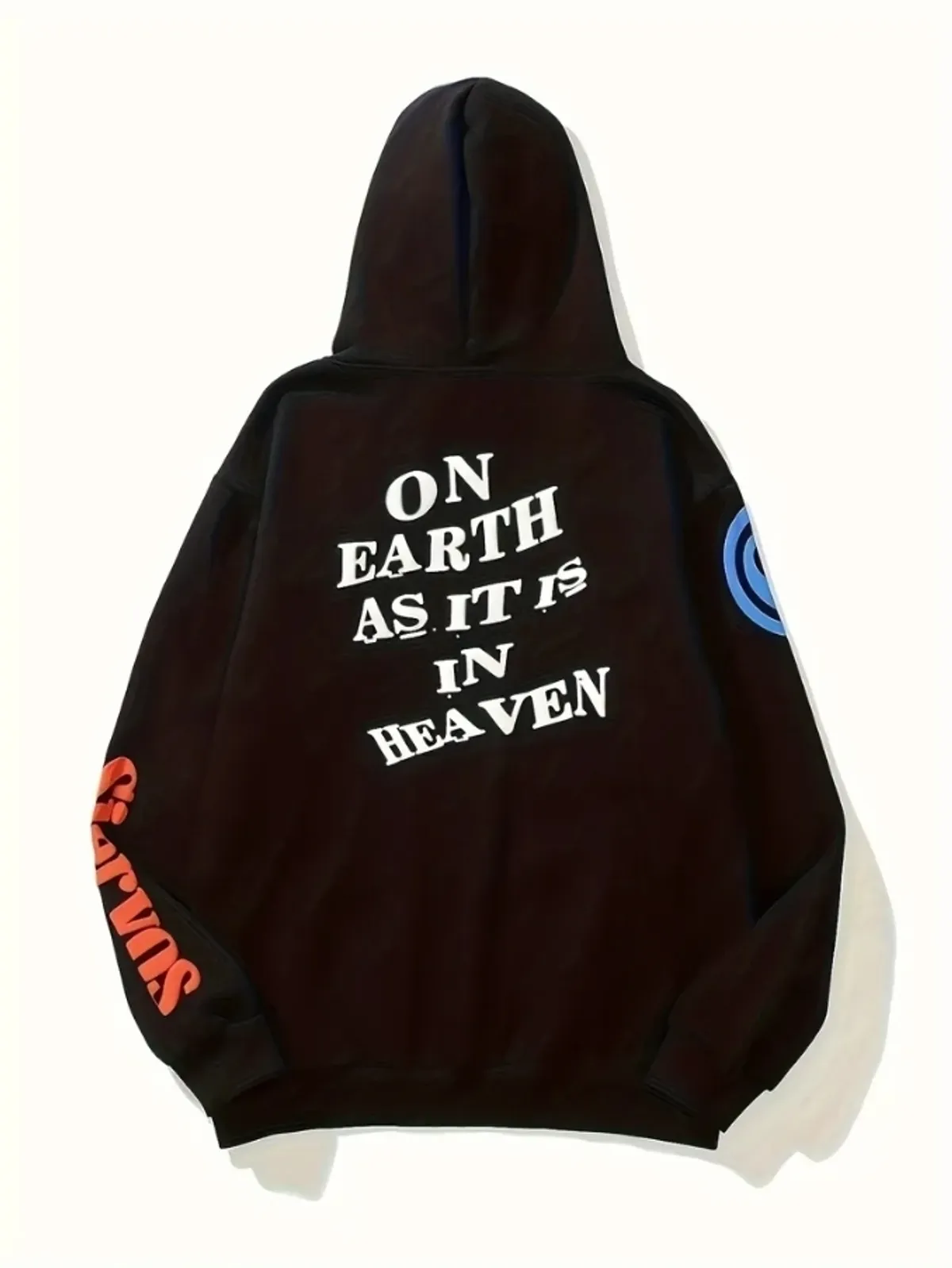 Spring Hip Hop Style Solid Color Loose Hoodies Long Sleeve graphic Print wokout Hoodies for women - Size M