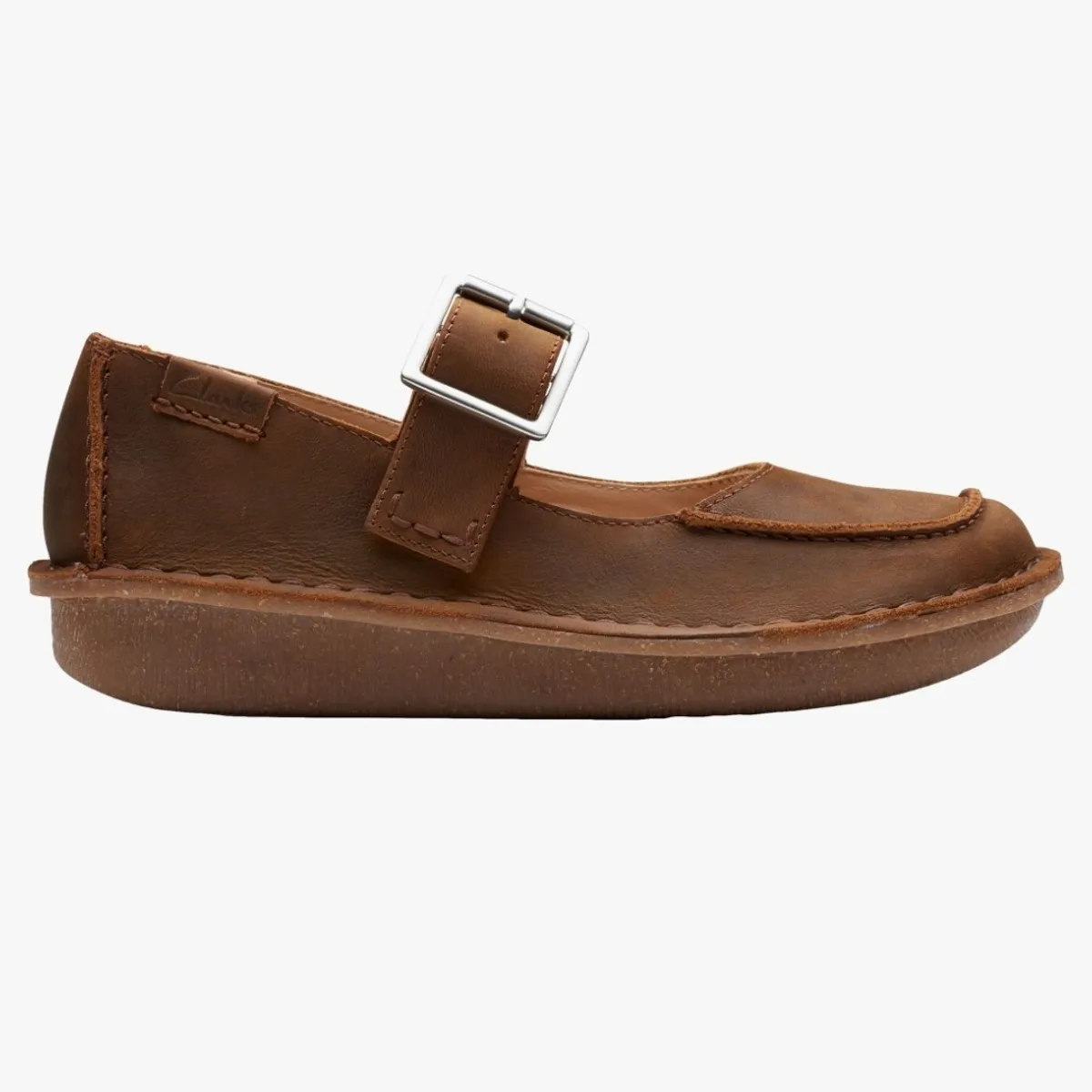 Funny Bar Womens Loafers Flat Clarks Shoes-Size Uk6/ US 8.5/9, Brown