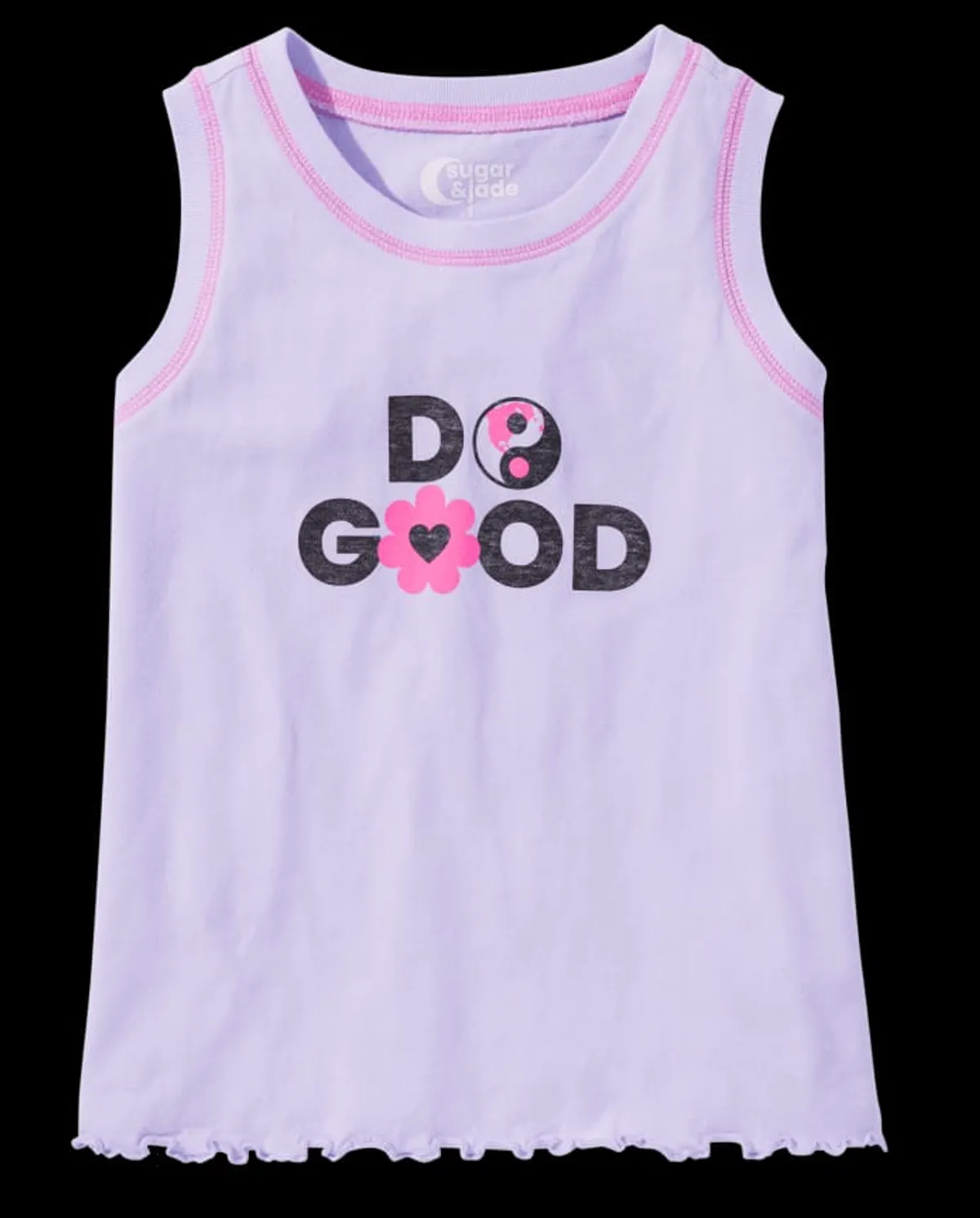 Sugar & Jade 
Girls Purple Graphic Tank Top  - Size M