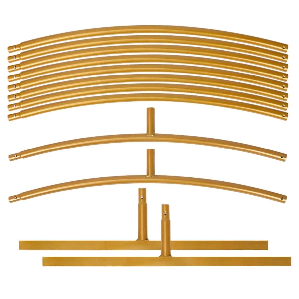 2M/2.2M Gold Round Hoop Arch Frame Backdrop Stand Frame Flower Display Wedding