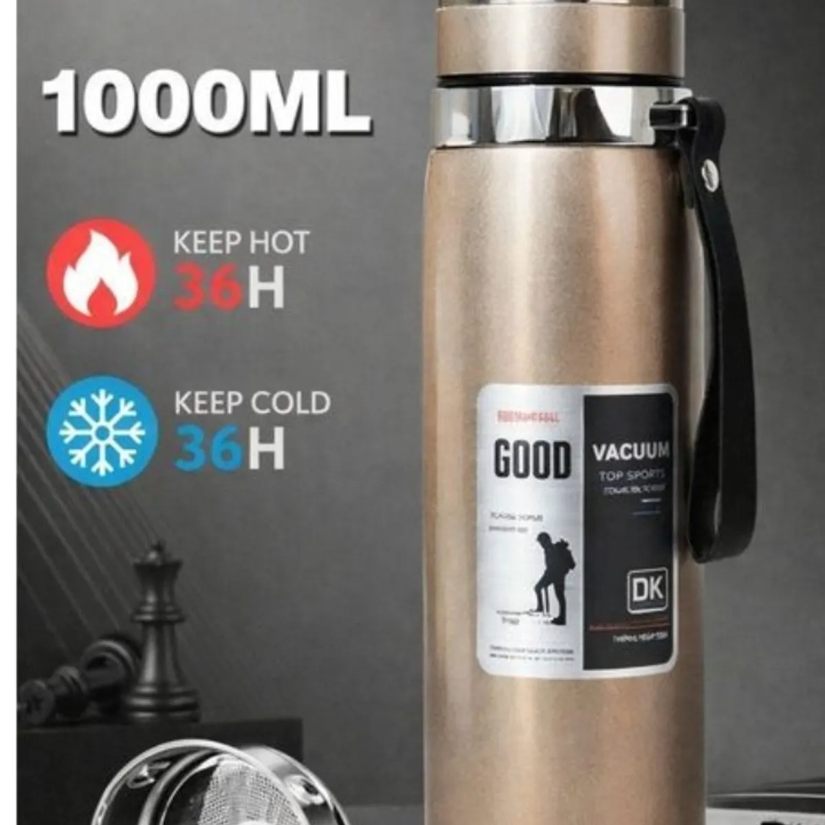 Gold Vacuum Insulated Sports Bottle