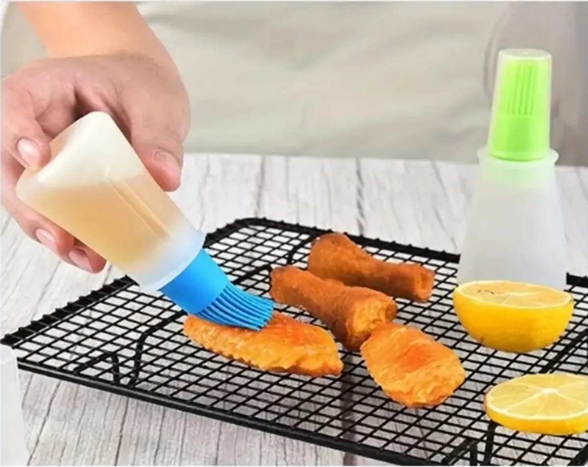 Silicone Oil Bottle with Brush