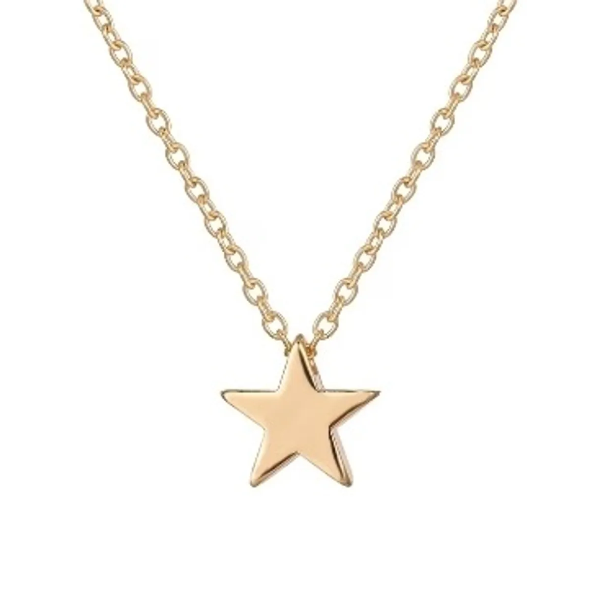 Women's  Gold Five-Pointed Star Pendant Necklace