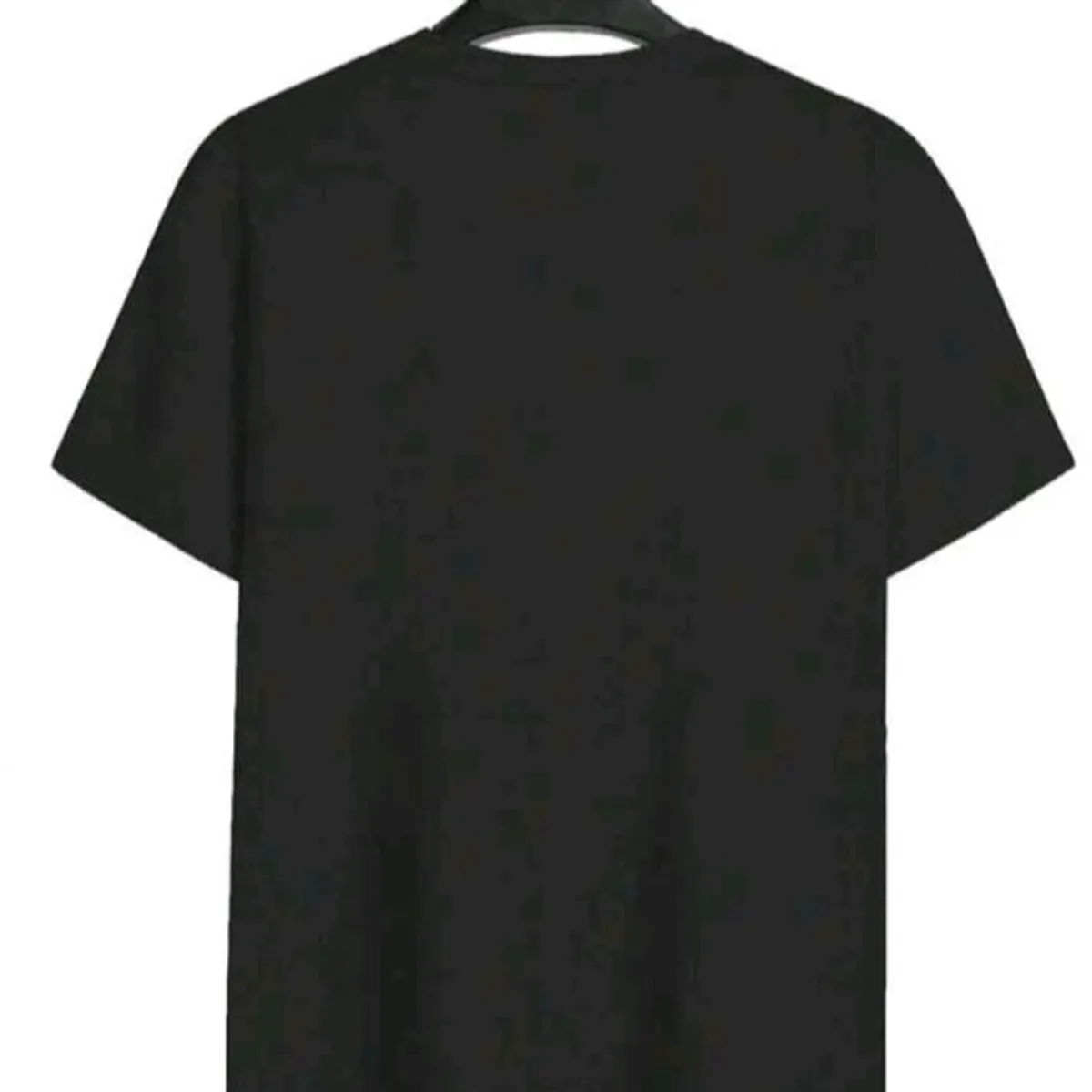 Unisex  Black  Short Sleeve T-Shirt, 4XL