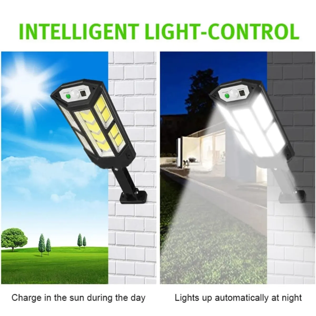 Solar LED Street Lamp Outdoor Solar Lights 3 Lighting Modes Motion Sensor Wall Lamp Security Lighting for Home Garden Patio (Color : 59COB)